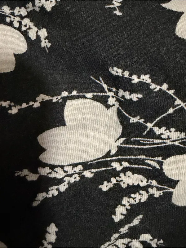 2000s vintage style whimsical american eagle black and white floral lace cami - Image 8