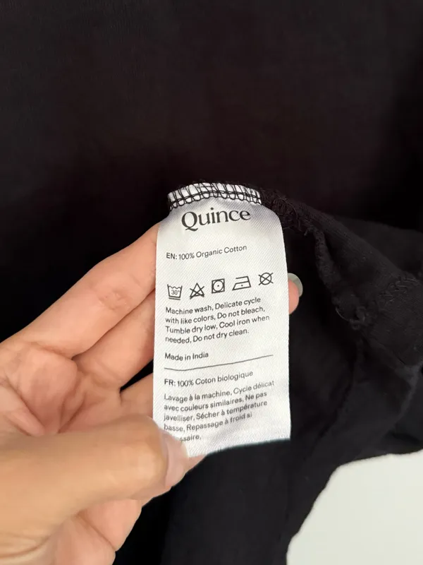 Quince XL Organic Cotton Crew Neck T-Shirt Relaxed Office Minimal Classic - Image 3
