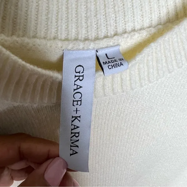Grace‎ + Karma Color Block Long Sleeve Mock Neck Sweater - Image 6
