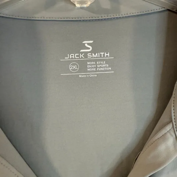 Women’s Long Sleeve Golf Polo 2XL Gray V-Neck Sport Top Jack Smith NEW - Image 2