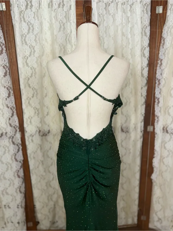 Gorgeous Green Sparkling Mermaid Prom/Pageant Gown - Image 9