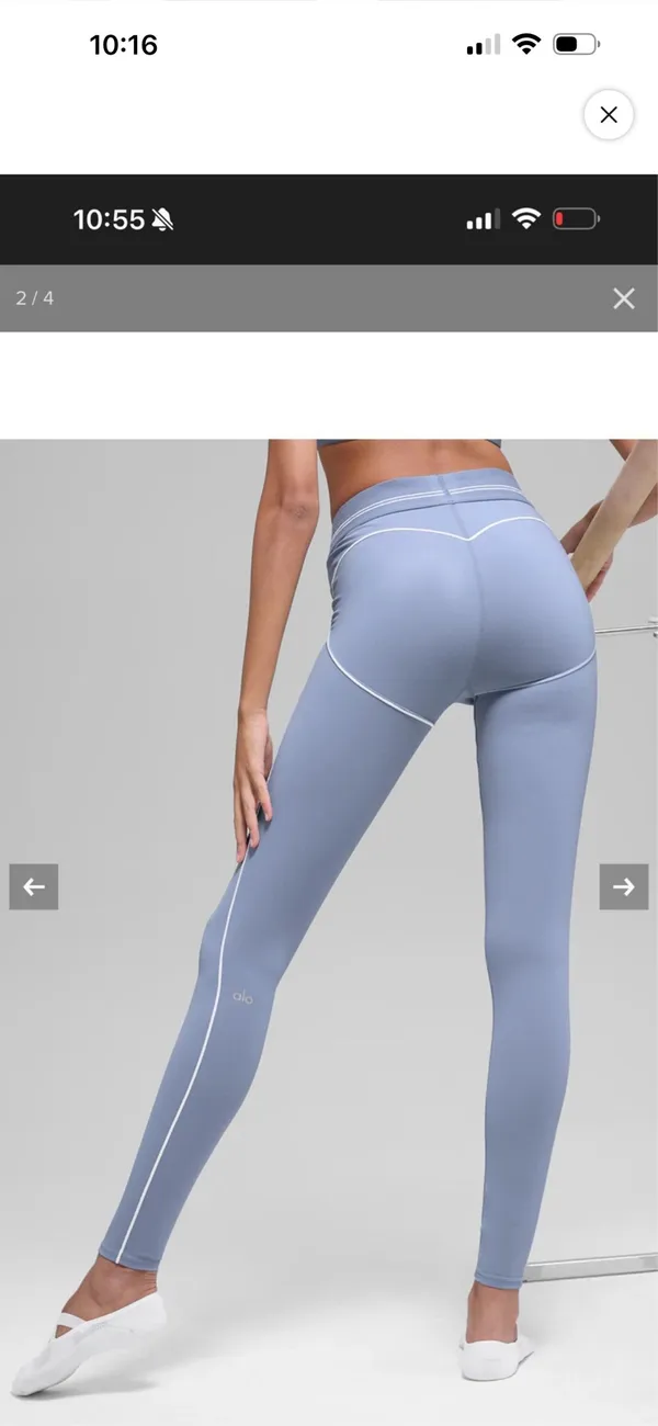Alo yoga Airbrush high waist 7/8 Heart Throb leggings with matching top - Image 3