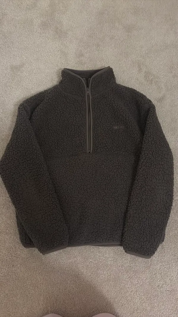 SKIMS Teddy Pullover Half-Zip Sweatshirt Amethyst - Image 3