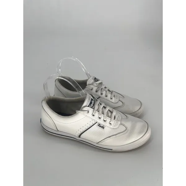 Keds Courty Leather Low Top‎ Sneaker Women 7 White Retro Y2K Classic Minimalist - Image 2