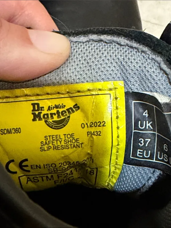 Women’s Dr Martens Air Wair Steel Toe Work Boots SDM/360 - Image 7