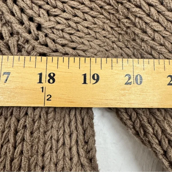 Soft Surroundings Brown Chunky Knit Oversized Sweater Womens L Lagenlook Fall - Image 7
