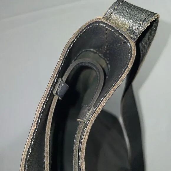 Lucky Brand Pebbled Leather‎ Tote Shoulder Bag Gray Unlined 14x12x6" - Image 12