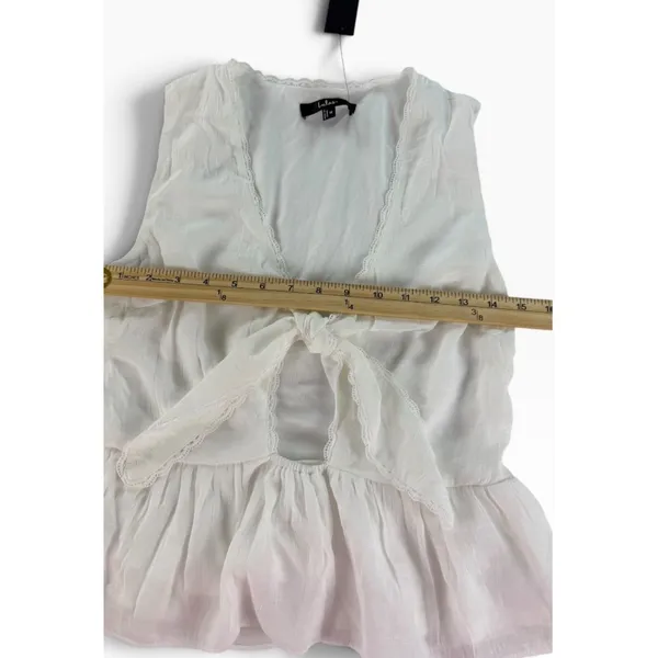 LULUS White Top Blouse Womens Medium - Image 6