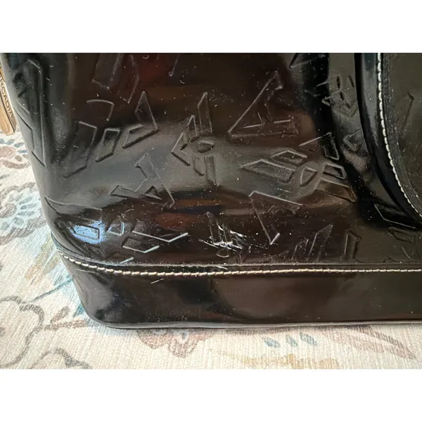ARCADIA Leather Womens Black Handbag Satchel Bag Made In Italy Classic Chic - Image 3