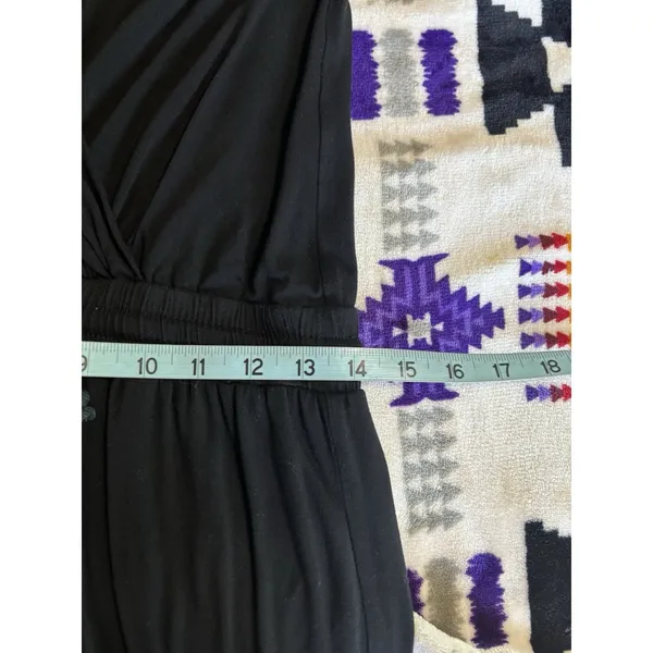Oliviaceous Black Sleeveless Tank Maxi Dress Size Medium Elastic/Tie‎ Waist - Image 11