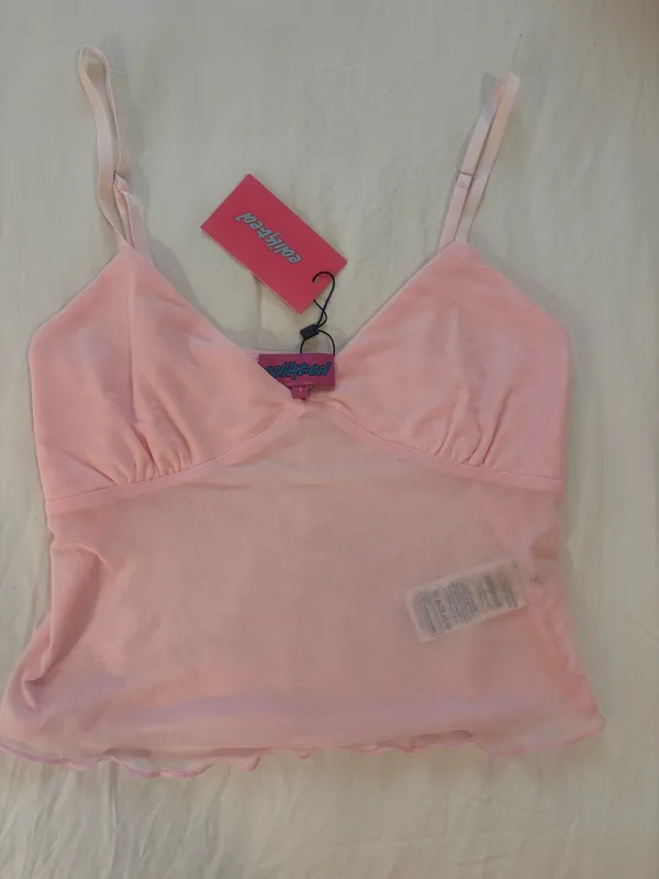 Edikted Serafina Sheer Mesh Tank Top - Image 2