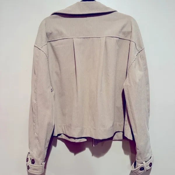Avec Les Filles Corduroy Creamy Beige Oversized Cropped Wrsterncore Jacket M - Image 7