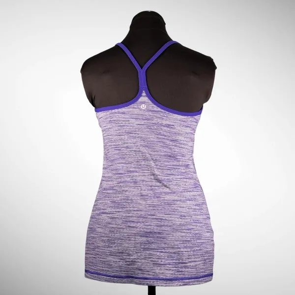 Women’s Lululemon Power Y Tank Heather Purple Size 10 - Image 2