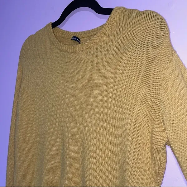 Brandy Melville Cashmere Crop Sweater Women M Wool Lightweight Knit Y2K Preppy - Image 3