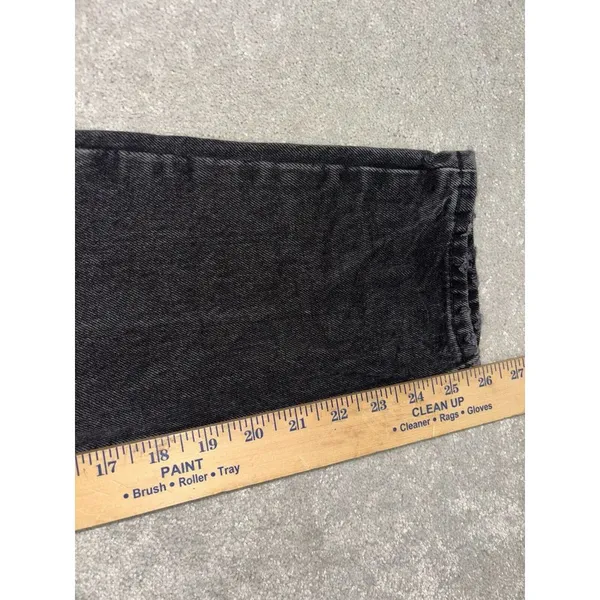 zara‎ black straight jeans distressed size 0 EUC - Image 9