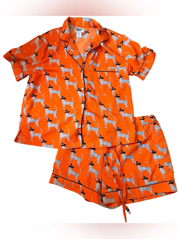 🎃🐆 Bouffants & Broken Hearts Halloween PJ Set — Size Small - Image 9
