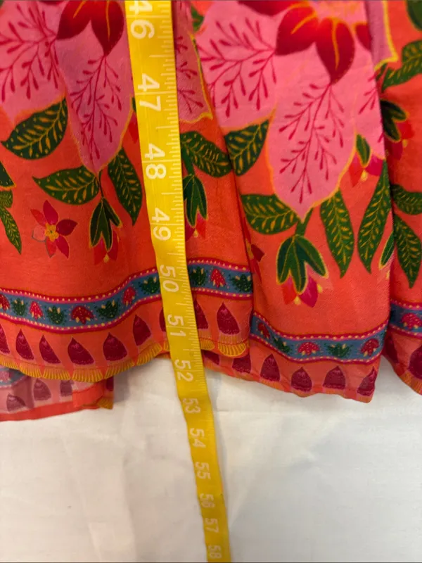 Farm Rio size small new Vibrant Floral Halter Midi Dress Anthropologie slip - Image 8