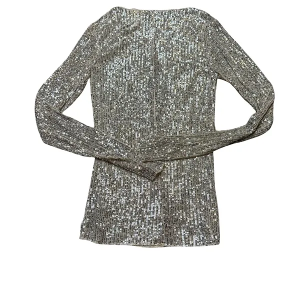✨ Intimately Free People Gold‎ Rush Sequin Long Sleeve Top XS NWT ✨ - Image 6
