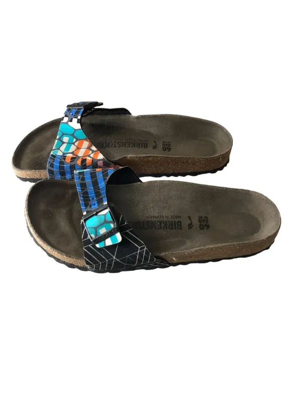 Birkenstock Madrid Slide Sandals Colorful Sonar Geometric Pattern 40 Womens 9 - Image 3