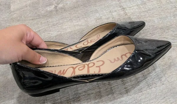 Sam Edelman Rodney Black Patent Leather D'Orsay Flats Size 6 - Image 3