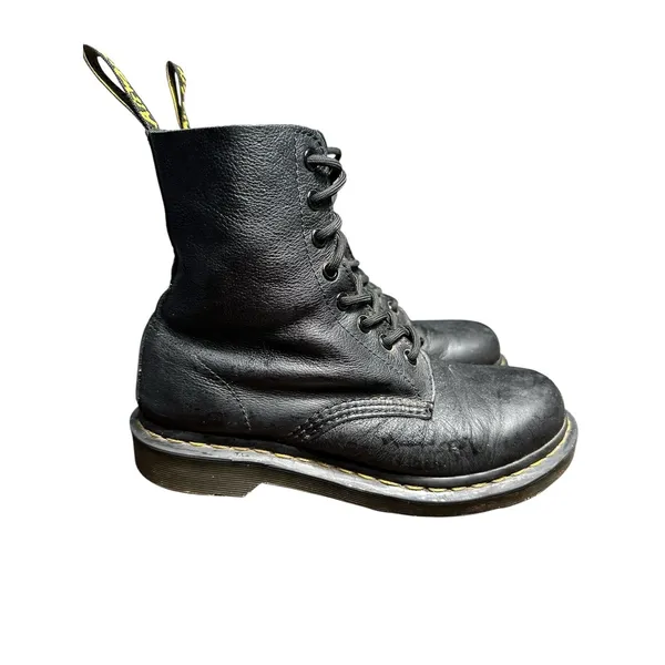 Dr. Martens Pascal Womens 8 Black Leather Lace Up Air Wair Boots AW004 #S25-3 - Image 5