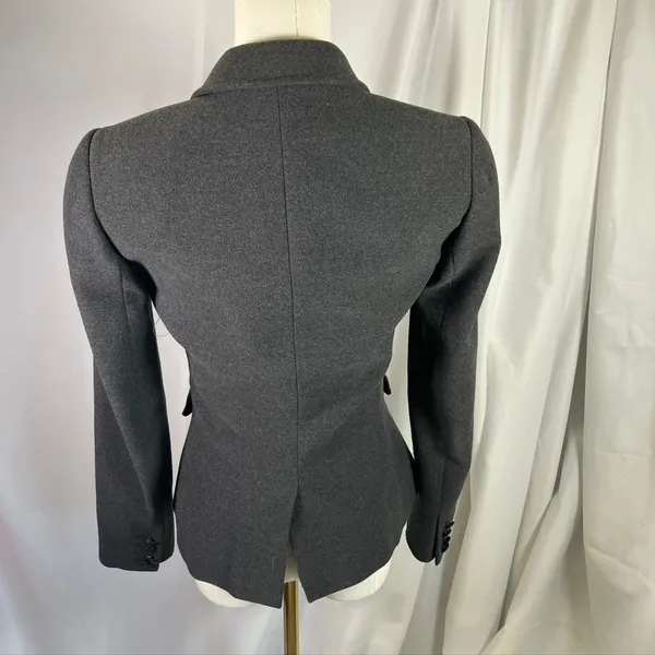 Cremieux Gray Wool Blend Blazer Jacket Women's 0 Business Career Tailored Fitted - Image 8