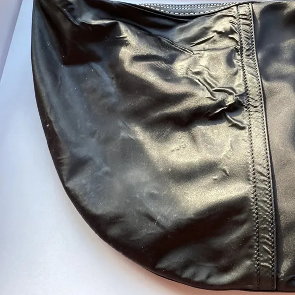COACH Nylon Shoulder‎ Bag Leather shoulder Washable Wipeable Black No L04J-1892 - Image 9