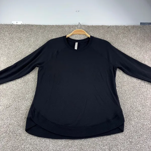 Athleta Topanga Womens M Black Long‎ Sleeve Sweatshirt Pullover Athletic Yoga - Image 5