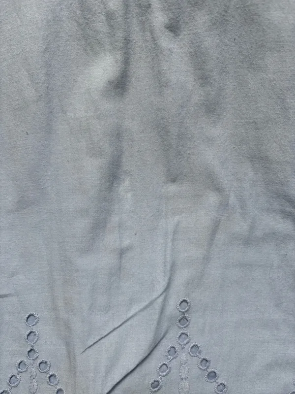 Beautiful Stories....Light Blue Eyelet Cap-Sleeve Blouse - Image 3