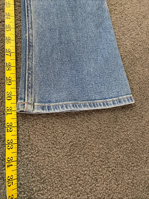 Hollister Low Rise Bootcut Jeans Light Denim Womens Flap Pocket Y2K Style 26 2R - Image 7
