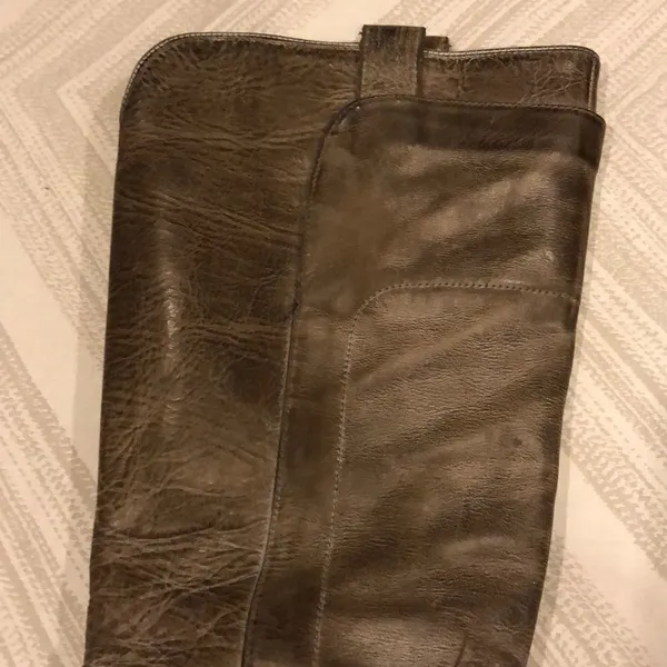 Frye Grey Distressed Paige Tall Pull-on Boots Size 8 - Image 2