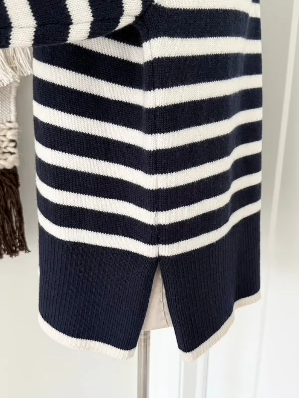 Aritzia Babaton Overseas Striped Sweater Blue White Sz XXS - Image 8