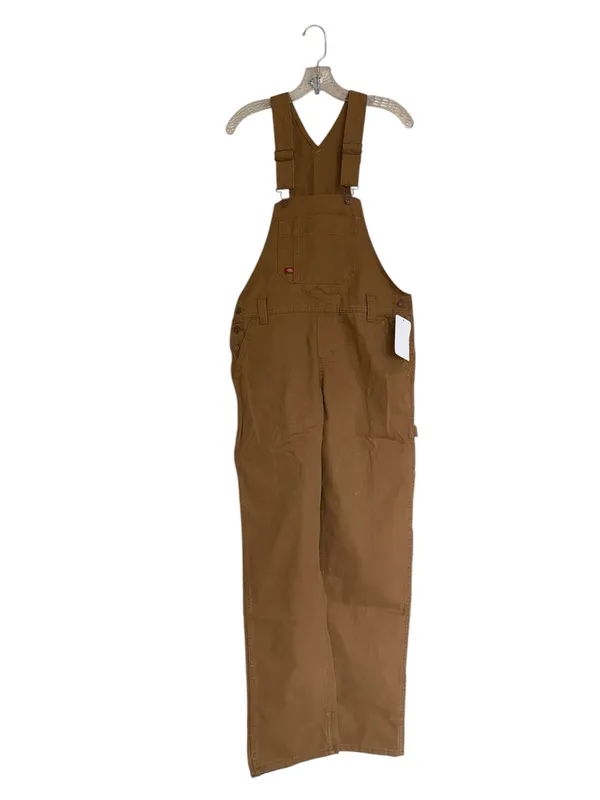 NWT DICKIES Women's Relaxed Fit Bib Overalls Duck Brown Pockets XS - Image 8