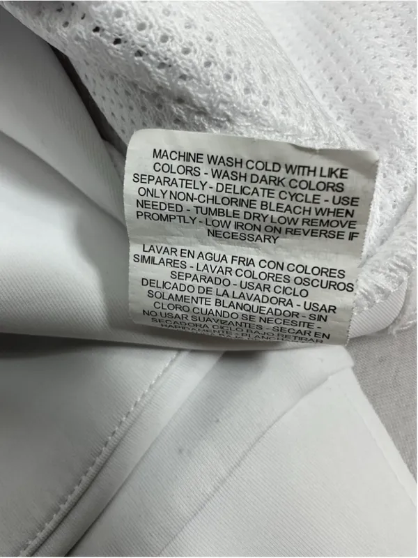 Womans Excellent Condition Apana Long Sleeve Zip Up Warm Up Jacket XL White - Image 4