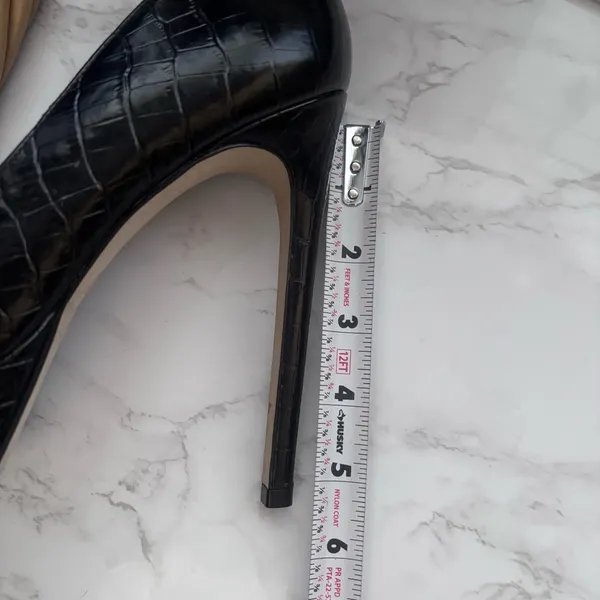 Steve Madden Black Croc Leather Stiletto Heel Shoe Size 7.5 - Image 14