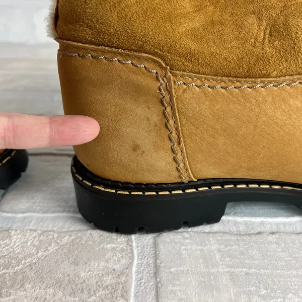 Sorel‎ Boots Womens 9 Brown Suede Leather Shearling Sherpa Lined Winter Classic - Image 15