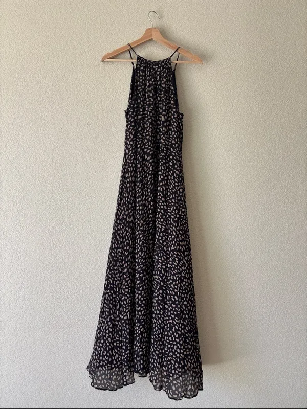 Sanctuary Black and Cream Halter Style Printed Maxi Dress - Image 3