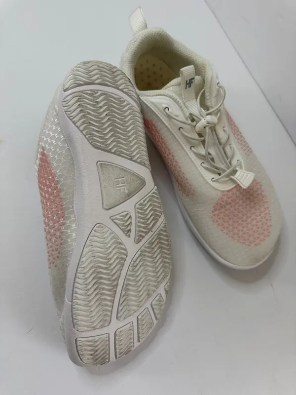 hike Women’s White Athletic Sneakers with Pink Mesh Details - Image 6