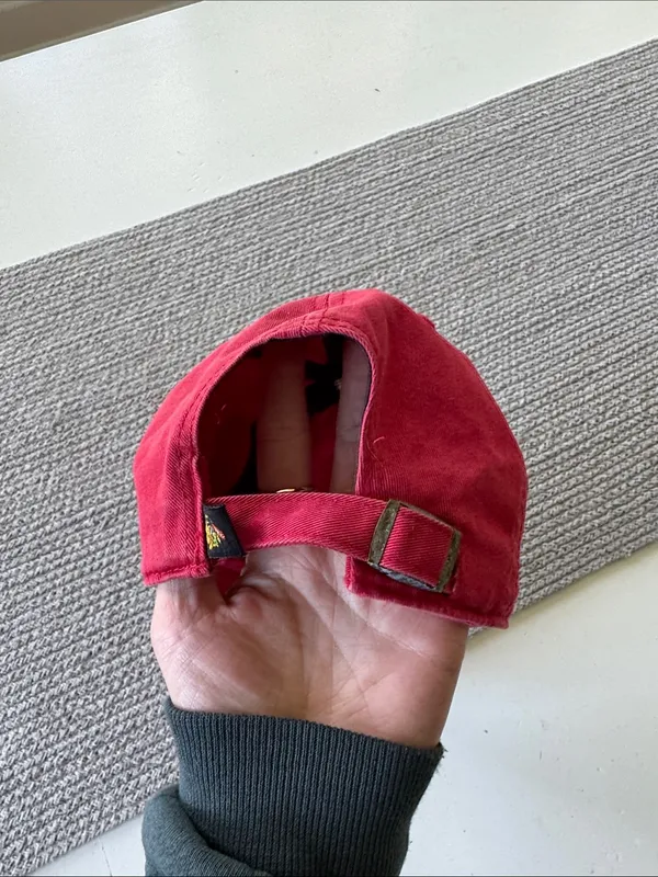 Vintage Red Blackhawks Hockey Baseball Cap Hat - Image 6