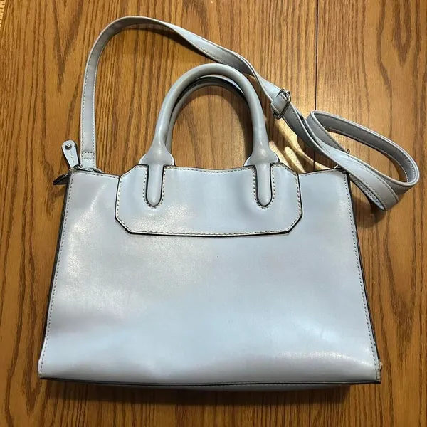 Light Baby Blue London Fog Leather Shoulder Bag Purse - Image 3