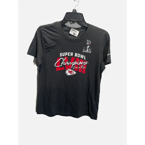 Nike‎ T-Shirt Womens Medium Black Super Bowl LVIII Champions Chiefs NFL Graphic - Image 2