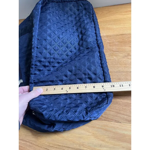 ZUOMANNI Blue Quilted 20" Travel Duffel Bag Soft Carry On Womens Gym Weekender - Image 7