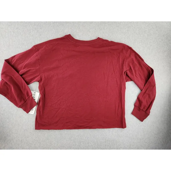 '47 Women's '47 Cardinal Arkansas Razorbacks Football‎ Long Sleeve Crop Sz MEDIUM - Image 13