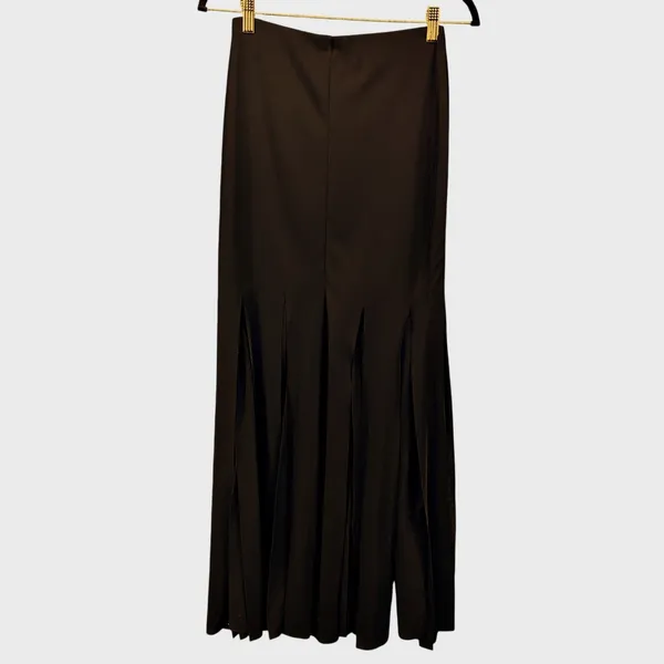 Cartise Vintage Maxi‎ Fringe Skirt Black Small - Image 3