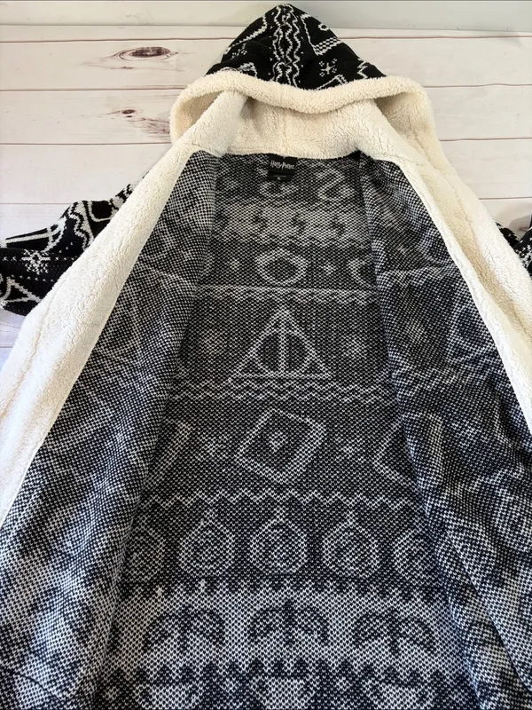 Harry Potter Fair Isle Open Cardigan Hooded Sweater - Image 9