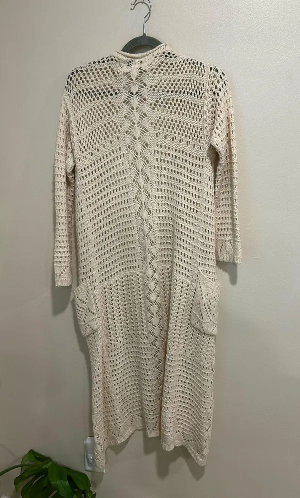 Bohemian small long crochet cardigan - Image 8