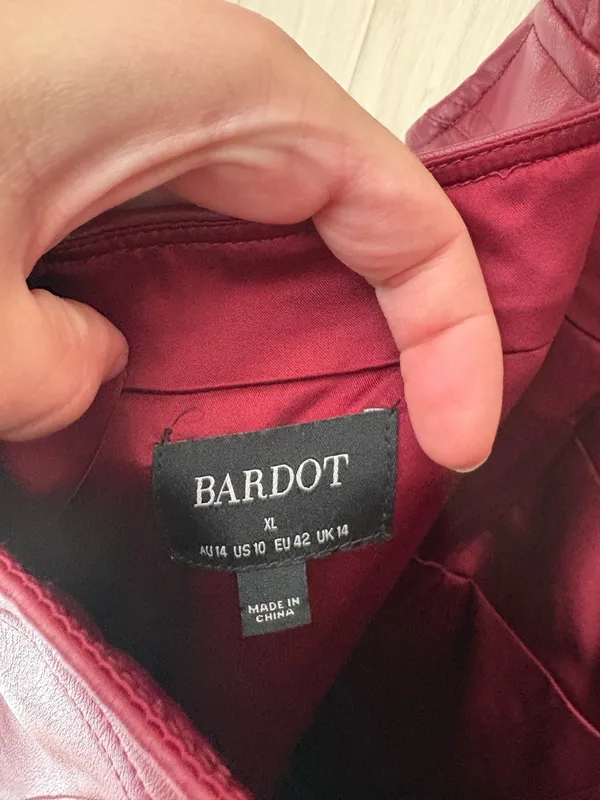 Bardot corset sheath maroon dress, XL/US 10 - Image 3