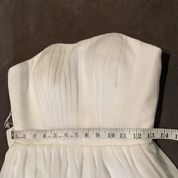 Women’s Elegant Ivory Short Prom Party Formal Dress Size S NWT **READ FLAW - Image 10