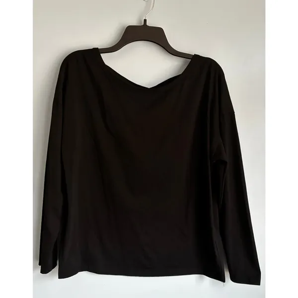 Ecowish Black Long Sleeve Top Women's Medium - Image 3