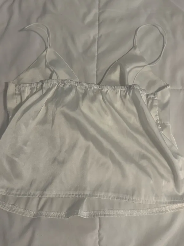 Shein White Silk Top Tank - Image 3
